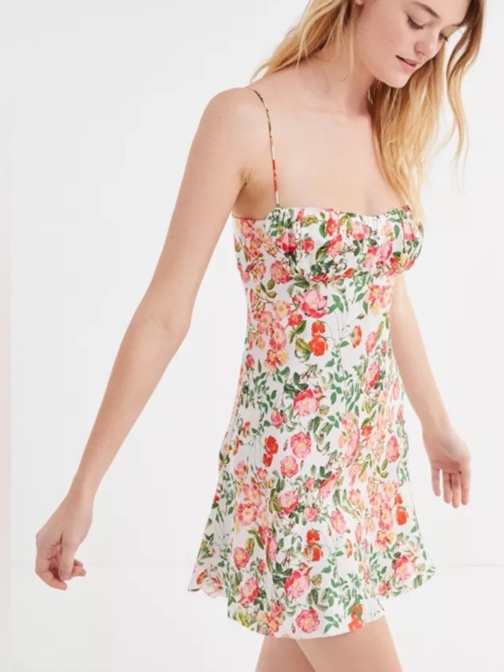 Bec + Bridge Camellia Delights Floral Silk Mini Dress
